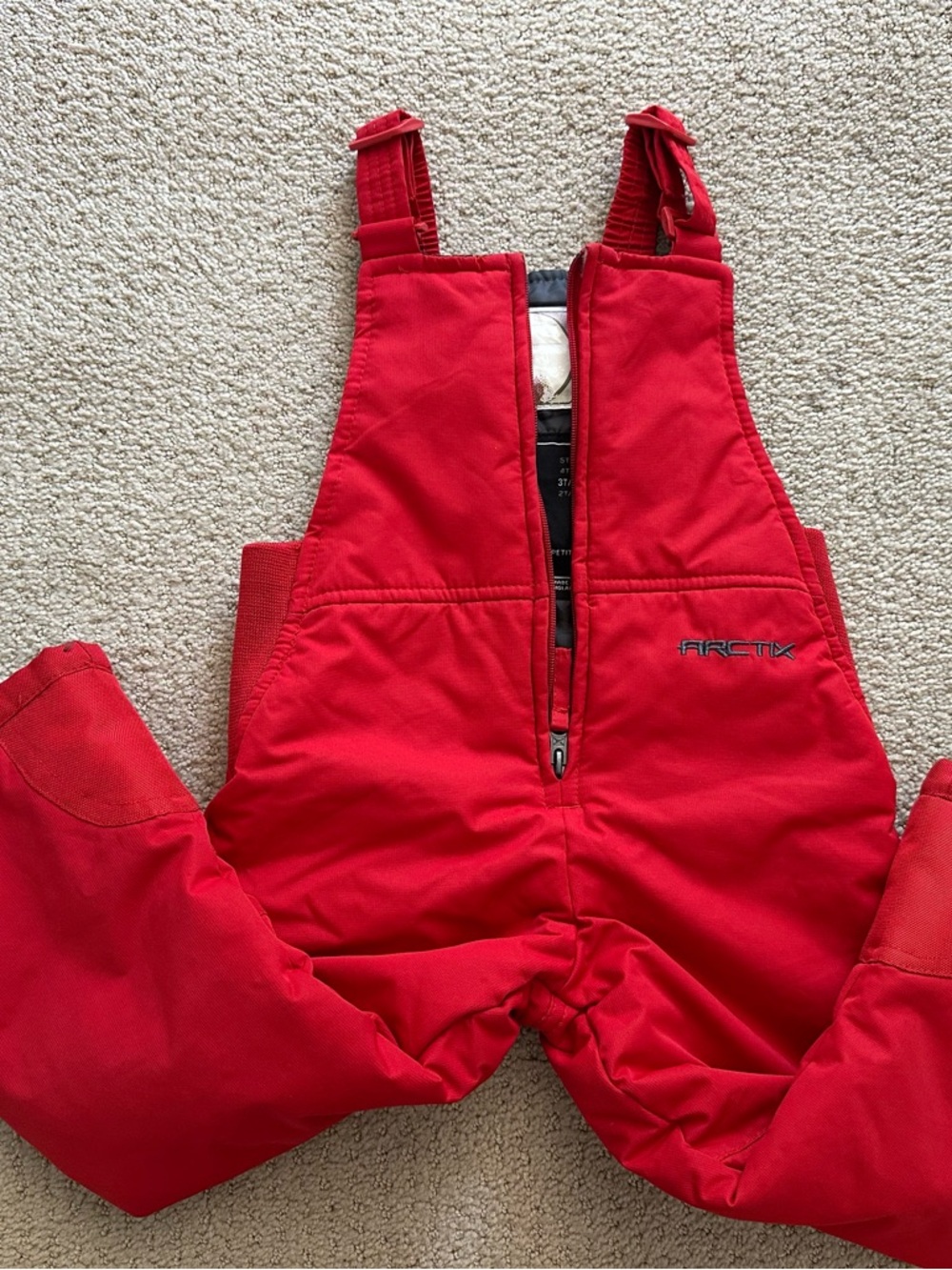 Arctix Red Kids Insulated Bib Snow Overalls